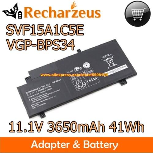 Genuine VGP-BPS34 BPS34 Battery For Sony F15A16 F15A16SC VAIO-CA46 SV-T13122CYS CA47 CA48 Series SVF15A16CGS SVF15AA1QM 3650mah