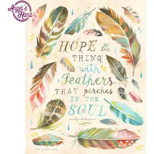 Diamond Painting Dream feathers Square Rhinestones Cross Stitch 5D diy Diamond Embroidery Mosaic Needlework home decor TJ