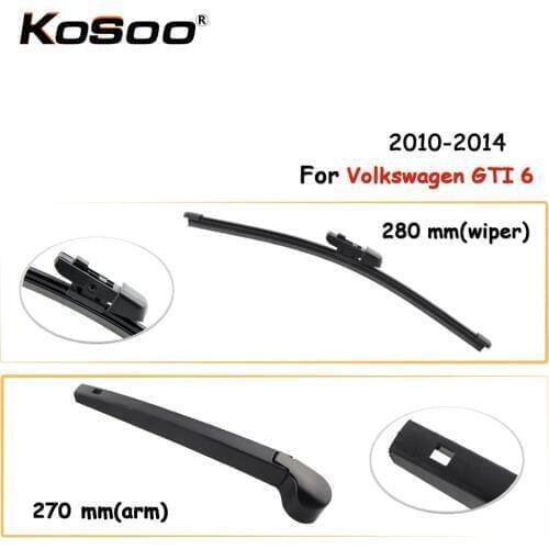 KOSOO Auto Accessories Rear Car Wiper Blade For Volkswagen GTI 6,280mm 2010-2014 Rear Window Windshield Wiper Blades Arm