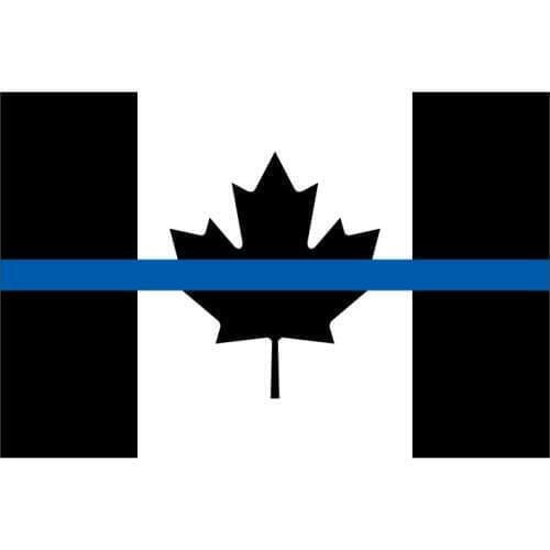 Free shipping xvggdg Custom Flag Canada Blue Line Flags, 3 X 5ft Thin Blue Line Canada Flag