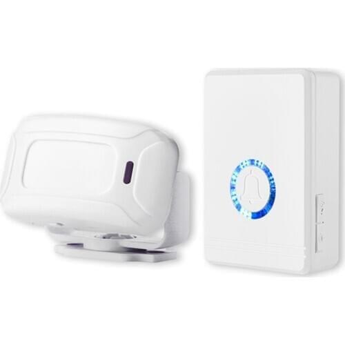Wireless Waterproof Motion Sensor,Door Window Alert Alarm,Infrared Sensor Doorbell for Home&Garage Door,US Plug