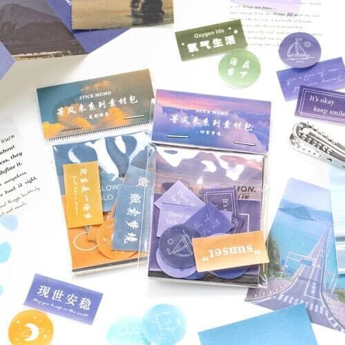 30 Sheets Of Waiting For The Wind To Series Memo Pad INS Wind Message Material Package Journal Decoration Stationery Supplies