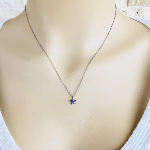 Star Strip 925 Sterling Silver Necklace Women Girls Gift Jewelry Accessories Fashion Handmade Elegant Chain