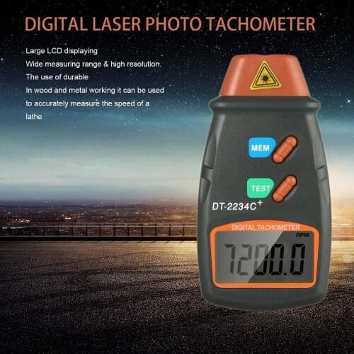 Digital Laser Tachometer Non Contact RPM Laser Photo Tachometer Measure Lathe Motors Machine Speed Meter Laser Tachometer Tools