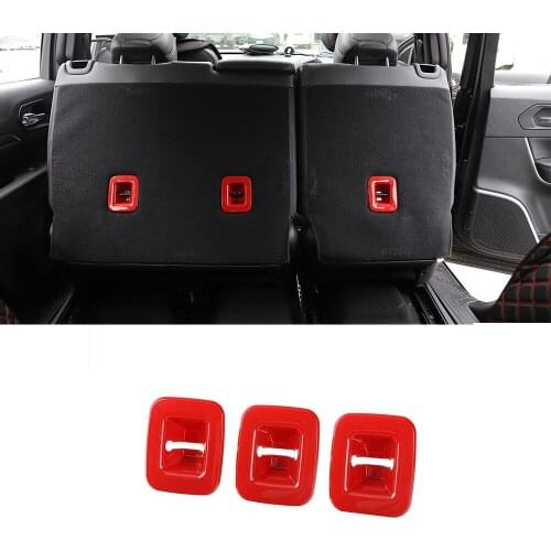 For Jeep Cherokee 2014 2015 2016 2017 2018 2019 2020 2021 Car Rear Seat Backrest Trim Decal Interior Accessories Carbon Fiber