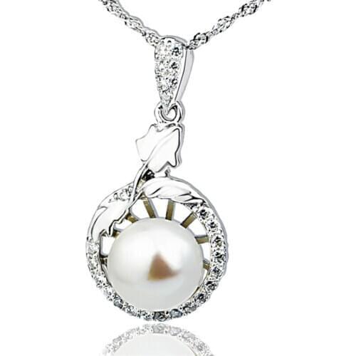 GND0850 925 Sterling Silver Pendant Beauty Classic Pearls Crystal Necklaces Pendants Fashion Jewelry & Accessories For Women
