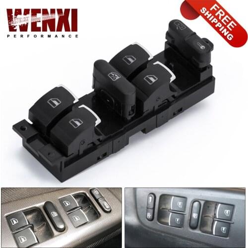 Master Power Window Control Switch Button For VW 99-04 GTI Golf 4 Jetta MK4 BORA BEETLE Passat B5 B5.5 3BD 959 857 WX-KG07