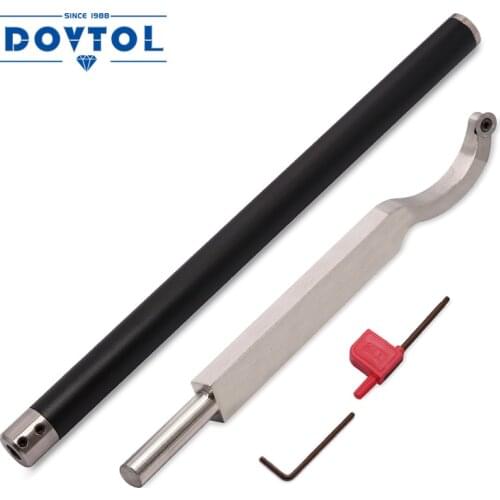 Swan Neck Hollower Carbide Tipped Bowl Lathe Chisel Mini Tool Bar Wood Turning Tool Set with Ci3 12mm Round Carbide Insert