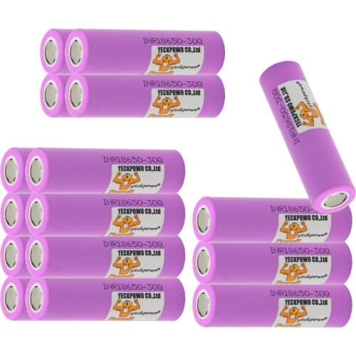 YECKPOWO INR18650 30Q battery lithium li-ion batteries 3000mah 3.7V 10C Russian Warehouse Fast delivery / 18650 battery charger
