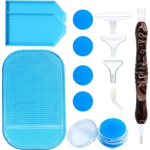 New 5D Diamond Painting Tool Accessories Handmade Resin Point Drill Pen With Replaceable nib And Tray And Clay Wax Kit