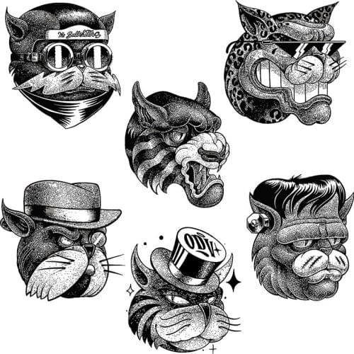 Animal World Tiger Leopard DIY Patches On Cloths Iron On Heat Transfer Printing Stickers For Clothes T-shirt Appliques Washable