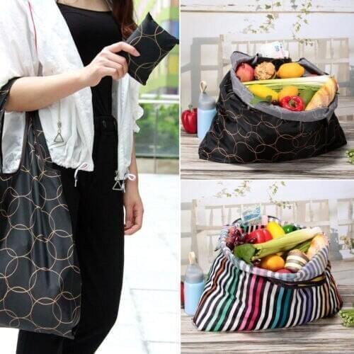2020 New Hot Fashion Recycle Storage Grocery Foldable Handy Shopping Bag Reusable Tote Pouch Handbags