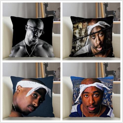 Musife New Custom 2Pac Tupac Pillowcase Sofa Decorative Cushion Cover Pillowcase Home Decor Drop Shipping Wholesale