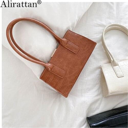 New PU Leather Crossbody Bag For Women 2021 Fashion Design Crocodile Pattern Shoulder Bag Luxury Travel Vacation Shopping Bag