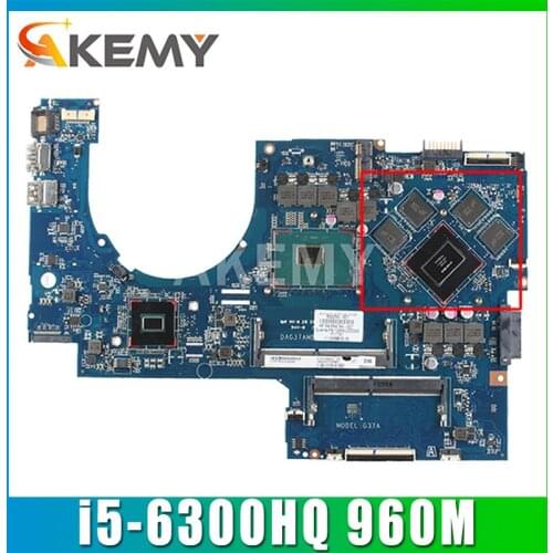 NR 857391-601 857391-501 857391-001 DAG37AMB8D0 For HP PAVILION 17-AB 17T-AB 17-W Laptop Motherboard i5-6300HQ CPU 960M 4GB GPU