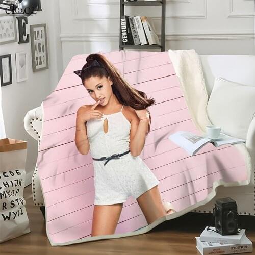 CLOOCL Star Singer Ariana Grande Blankets 3D Print Child Gift Adult Quilt Throws Blanket Sofa Travel Teens Student Blanket