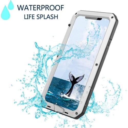 Heavy Duty Protection Doom armor Metal Aluminum phone Case for iPhone XR X iphoneXs Max Shockproof Cover Used for Hiking Cycling