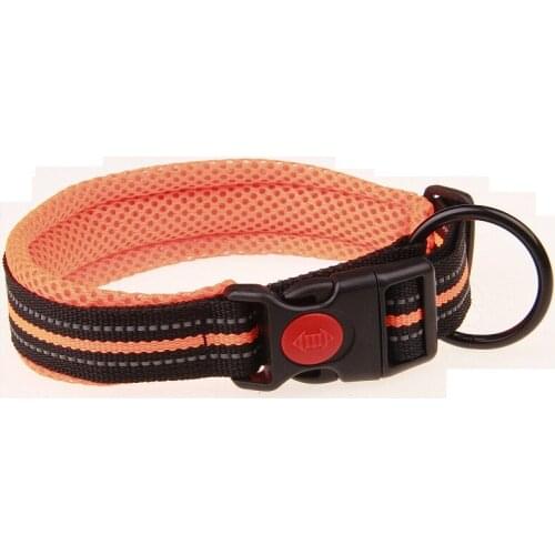 Adjustable Mesh Padded Pet Dog Collar Reflective Nylon Dog Collar Durable Heavy Duty for all breed