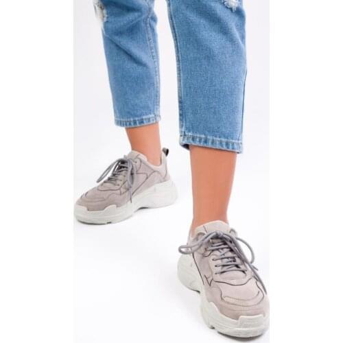Espardile Women Gray Suede Sport Shoes