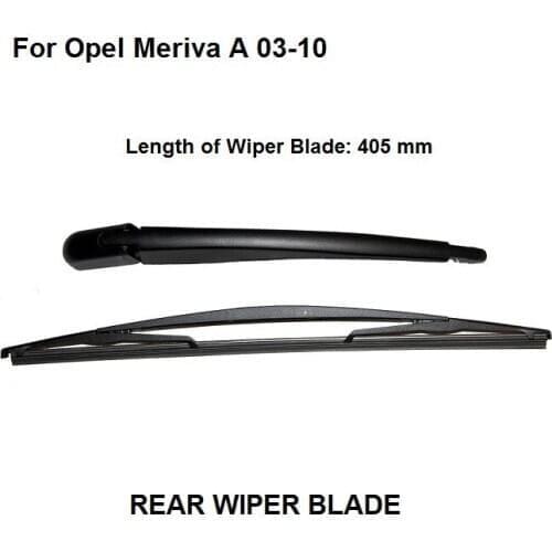 FOR VAUXHALL OPEL MERIVA MK1 A 2003-2010 REAR WINDSCREEN WINDOW WIPER ARM & BLADE NEW 405MM