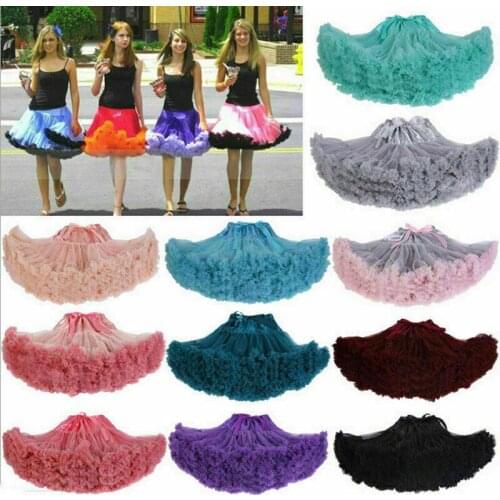 Women Girls Tutu Skirt Party Fluffy Underskirt Women Ballet Teenage Pettiskirt Girl Princess Tulle Party Dance Skirts