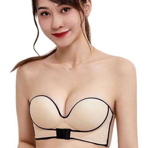 Front Closure Bras Women Padded Gather Strapless Push Up Sexy Lingerie Invisible Brassiere Underwear New Arrival