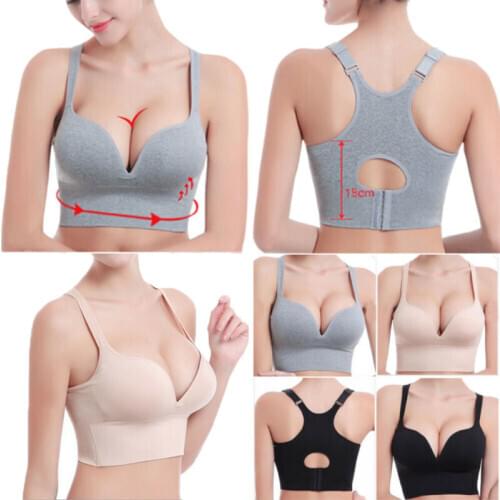 Women Anti-sagging Sports Bra Workout Shaping Sleep Brassiere Soft Sexy Breathable Athletic Fitness Running Gym Bras Sportswear