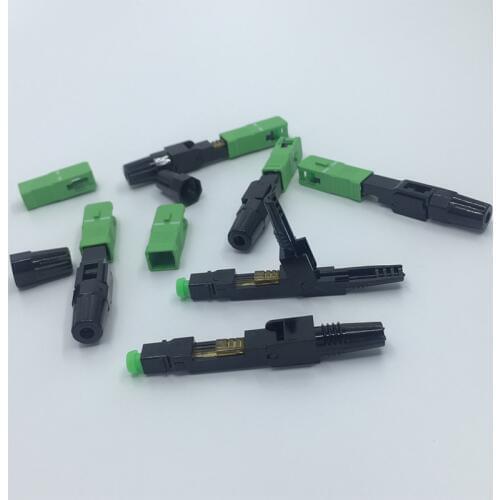 10pcs Fiber Optic Fast Connector SC/APC Covered Wire Connector for Broadcasting CATV / FTTH,Free Shipping