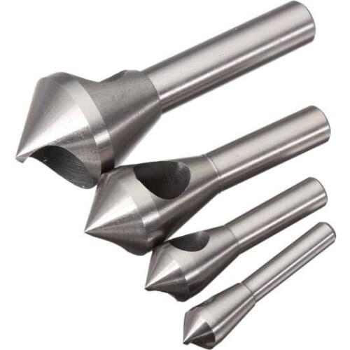 4pcs Countersink & Deburring Bits 2-5mm/5-10mm/10-15mm/15-20mm