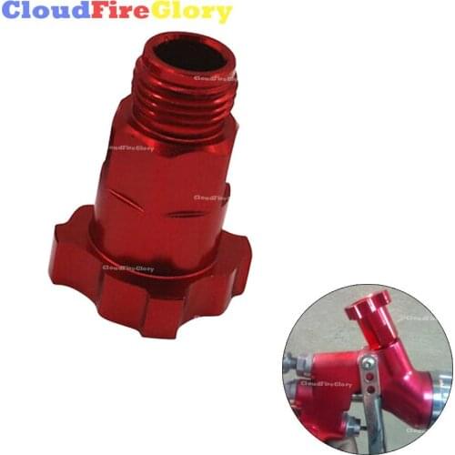CloudFireGlory For PPS Spray Gun Cup Adapter Pot Joint Copper Connector M16x1.5mm External Thread Red