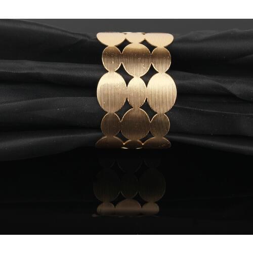 1PC Tibetan European Metal Gold Silver Plated Hollow Wide Open Bangle Cuff Bracelets For Women Femme Oval Bracelet Jewelry B12