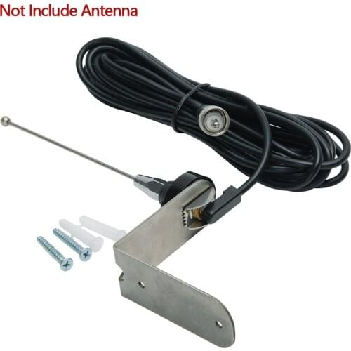 ABBREE N1 Antenna Bracket Mount Clip Hole Stainless Steel L-Bracket Compatible with CB Radio Vertex HYT Mobile Radio Transceiver