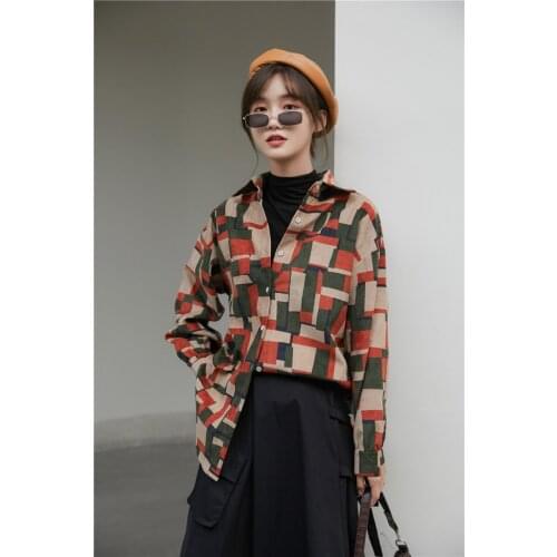 Женские вельветовые рубашки FALLINGSTAR China At AliExpress