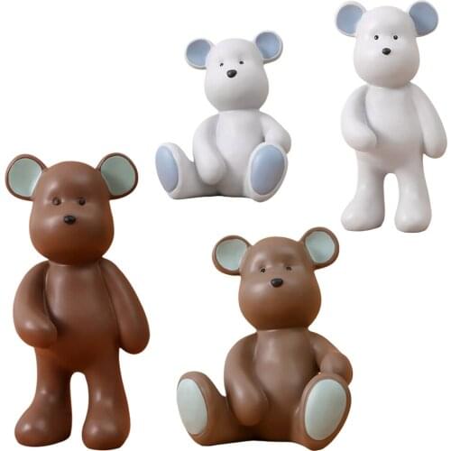 Bear Figurine Home Decor Statue Sculpture Table Birthday Decorative Gifts