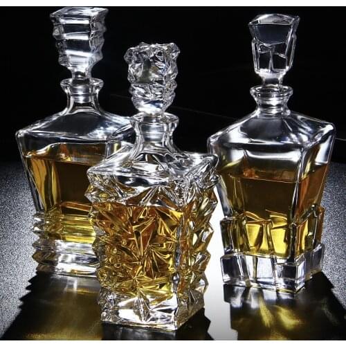 Crystal Glass Wine Red Bottle + 2PCS Cups Wine Decanter Whiskey Liqour Pourer Home Bar Vodka Beer Bottle Jar Jug JR