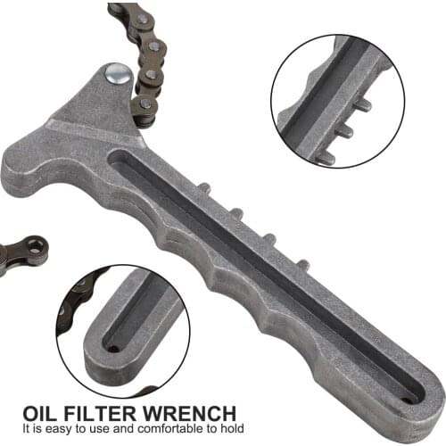 Oil Chain Wrench Chain Wrench Grip Oil Fuel Filter Filters Accessories Remover Tool Spanner Plier Engine Chain Grip