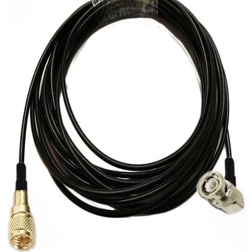 BNC male Right Angle to M5 Microdot Compatible Connector male 10-32 UNF Vibration Acceleration Sensor Test Pigtail RG174 Cable 1m 3m 5m 10m