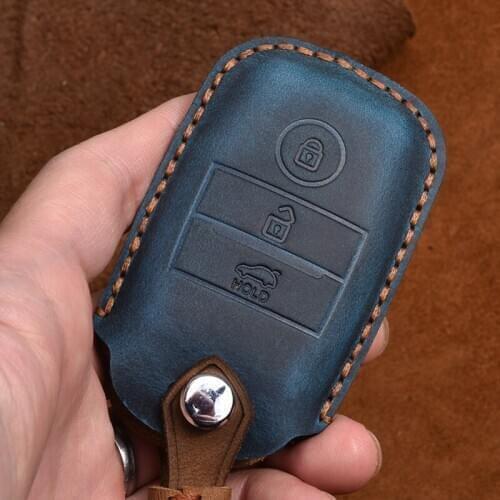 Leather Car Keyless Cover Protect Holder Case for Kia Rio 3 K2 Ceed Cerato K3 Sportage 4 Picanto K5 Optima Sorento Forte Stinger