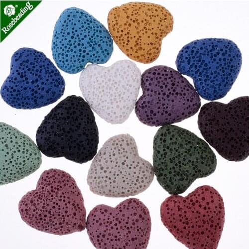 Lava Stone,Lava Beads,Ethnic Earrings Accessories,20x21mm Heart colour mixture Lava bead studs,sold 10pcs/lot