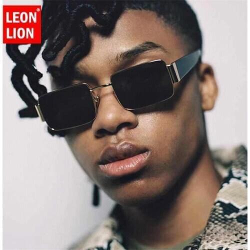 LeonLion Retro Sunglasses Men 2021 Rectangle Eyeglasses Men Brand Designer Glasses Women Luxury Vintage Oculos De Sol Feminino
