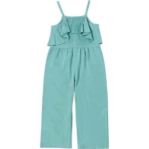 Summer Girls Jumpsuit Playsuit Onepiece Kids Pants Fashion Girls Clothing