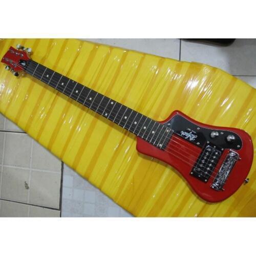Mini Hofner electric guitar Red Hofner travel easy-taking Guitar Hofner portable guitar Free Shipping