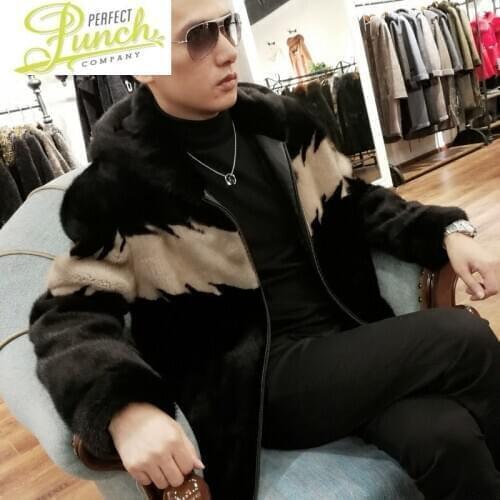 Size Natural Mink Plus Fur Coat Winter Jacket Men Real Shearling Outwear for Mens Clothing Veste Homme M001 YY750