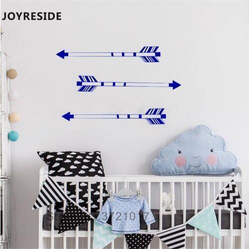 JOYRESIDE Arrows Wall Decal Art Cute Arrow Wall Sticker Vinyl Decor Home Baby Kids Playroom Arrows Decor Interior Designed A928
