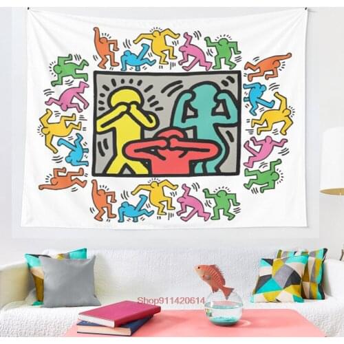 Close eyes with dance tapestry Wall Tapestry Wall Hanging Wall Decor Blanket Bedding Curtain Throw
