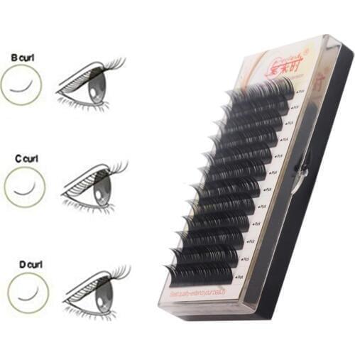 NEWCOME Synthetic Mink Eyelash Extension BCD Curl All Size Natural False Cilia 3D Volume Eye Lashes Individual Eyelash Extension