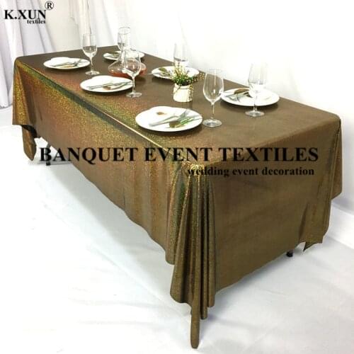NEW Laser Sequin Tablecloth Glitter Banquet Table Cloth Overlay For Wedding Event Party Decoration