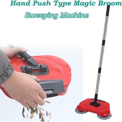 Hand Push Type Magic Broom Sweeping Machine Removal Telescopic Floor Carpet Dust Vacuum Cleaner Household Kitchen Cleaning Tool