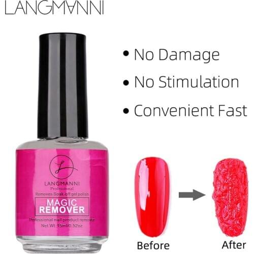 Nail Polish Remover Soak-Off Gel Fast Nail Art Clean Removal Non-Irritating 15ml MPwell