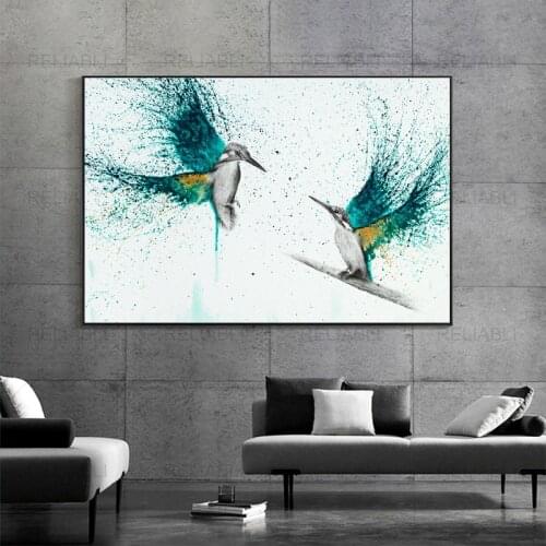 Vintage Bird Poster Retro Wall Art Abstract Colorful Birds Animal Picture Canvas Print Painting Home Decoration Caudros No Frame